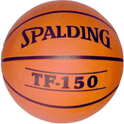Мяч баскетбольный Spalding TF-150 Производитель SPALDING TF-150 (резина) для улицы.Камера бутиловая.Армирование нейлоновой нитью.Материал синтетическая кожа (резина).