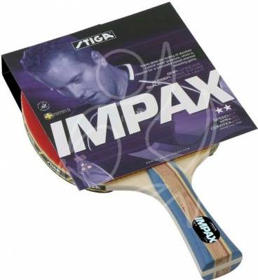 Теннисная ракетка STIGA Impax ACS** 
	Подходит игрокам, которым необходима дополнительная скорость без потери контроля.
	Скорость: 57
	Вращение: 40
	Контроль: 80
	Число слоев: 5

