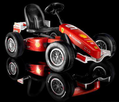Веломобиль BERG Ferrari F150 Italia pedal go-kart (F1) BFR Если Вы когда-нибудь мечтали оказаться в кокпите гоночной машины Формулы 1 - Ваши мечты сбылись!
Этот веломобиль ездит на 6-ти дюймовых колёсах с подшипниками и 11-ти дюймовых шинах.
Регулируемый рулевой подшипник, три разных позиции сидения, гибкая ось обеспечивают комфортную, безопасную и быструю езду.
Возраст: от 3 до 8 лет.

&nbsp;
