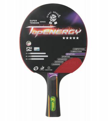 Теннисная ракетка GIANT DRAGON TopEnerdgy Ракетка для настольного тенниса TopEnerdgy 5 звезд.
Вращение: 79. Скорость: 89. Контроль: 62

